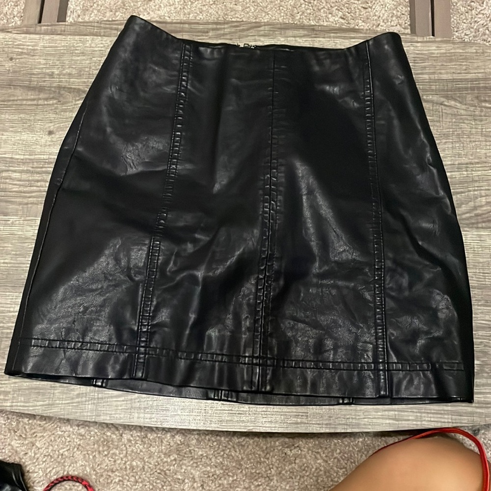 Black Leather Skirt